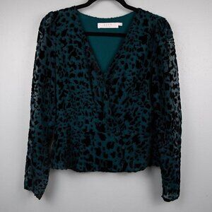 ASTR the Label burnout leapord print wrap top-M